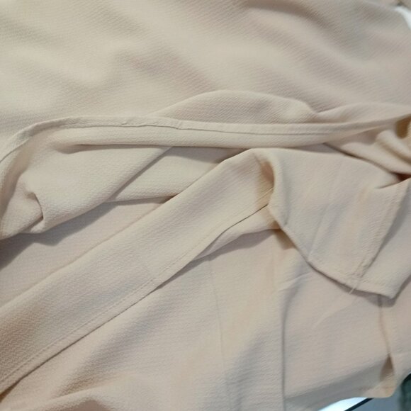 Umgee USA Cold Shoulder Ruffle Sleeve Beige Tunic Dress Size L Womens. - Picture 8 of 10